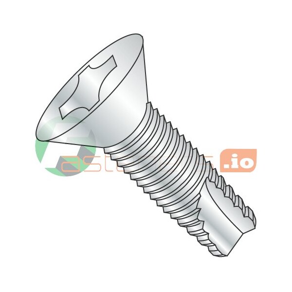 Newport Fasteners Thread Cutting Screw, #10-32 x 5/8 in, Zinc Plated Steel Flat Head Phillips Drive, 8000 PK 310208 - main